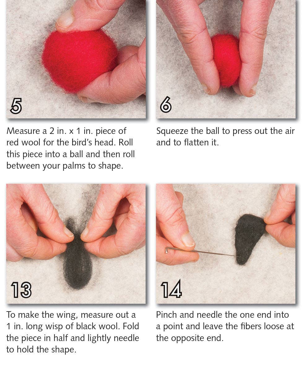 Woodpecker Pin Felting Kit