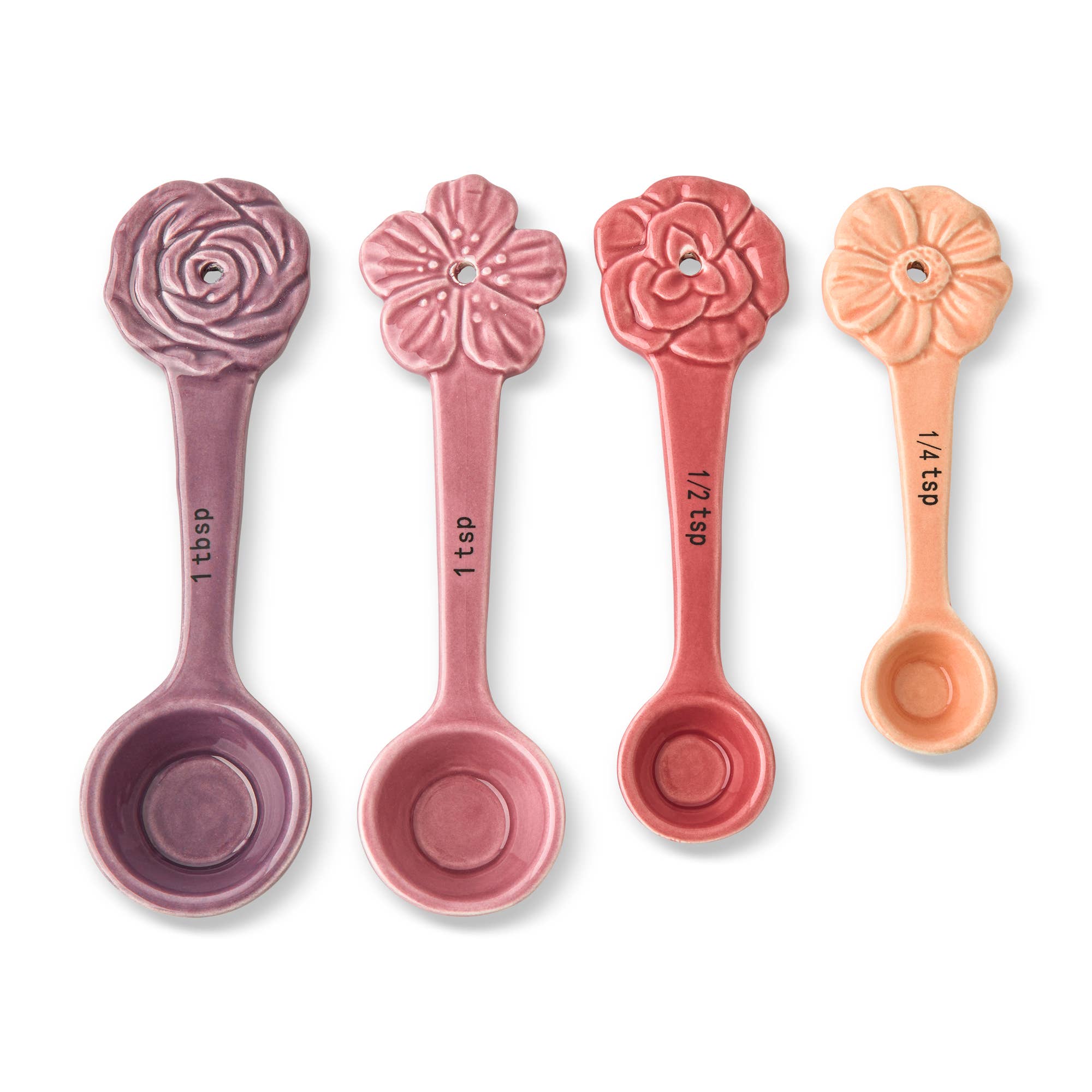 4pc Ceramic Figural Flower Measuring Spoons - Pink Multi – Lost in the ...