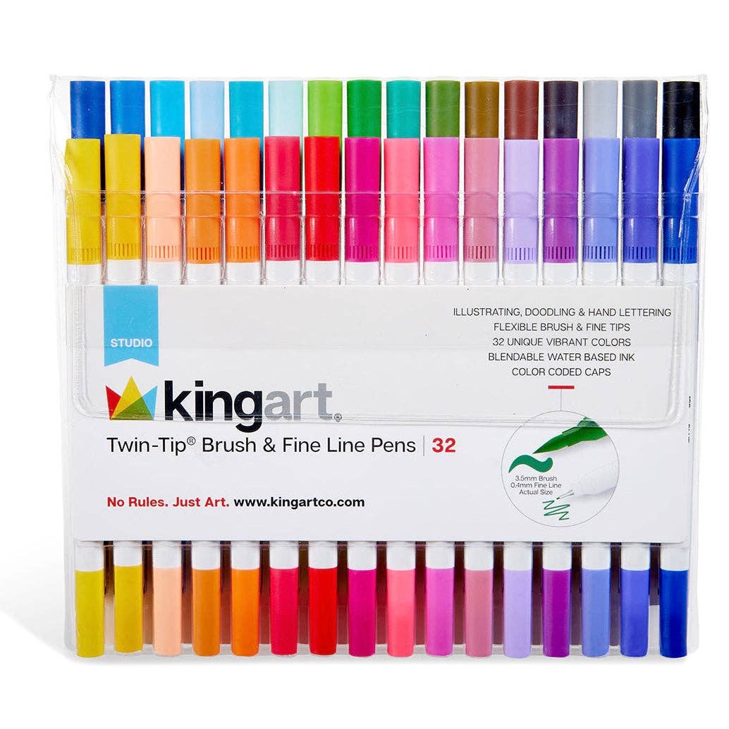 Brush &amp; Fine Line Pens (32 Colors)