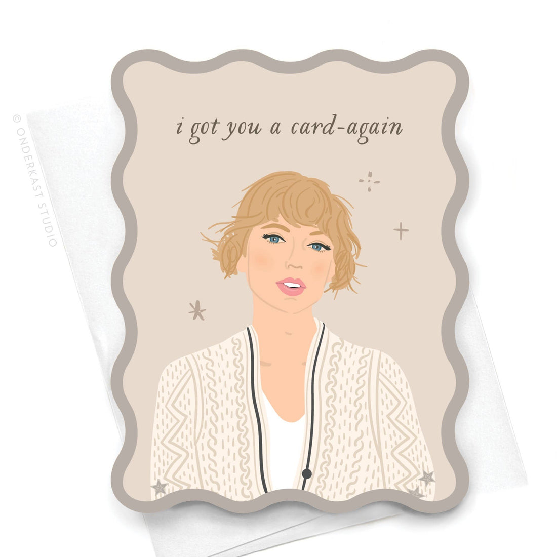 Wavy Die Cut TS Folklore Notecard