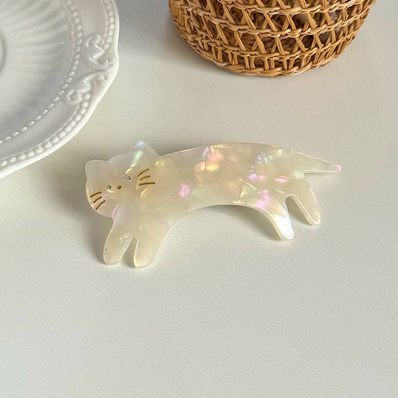 Playful Cat Claw Clip