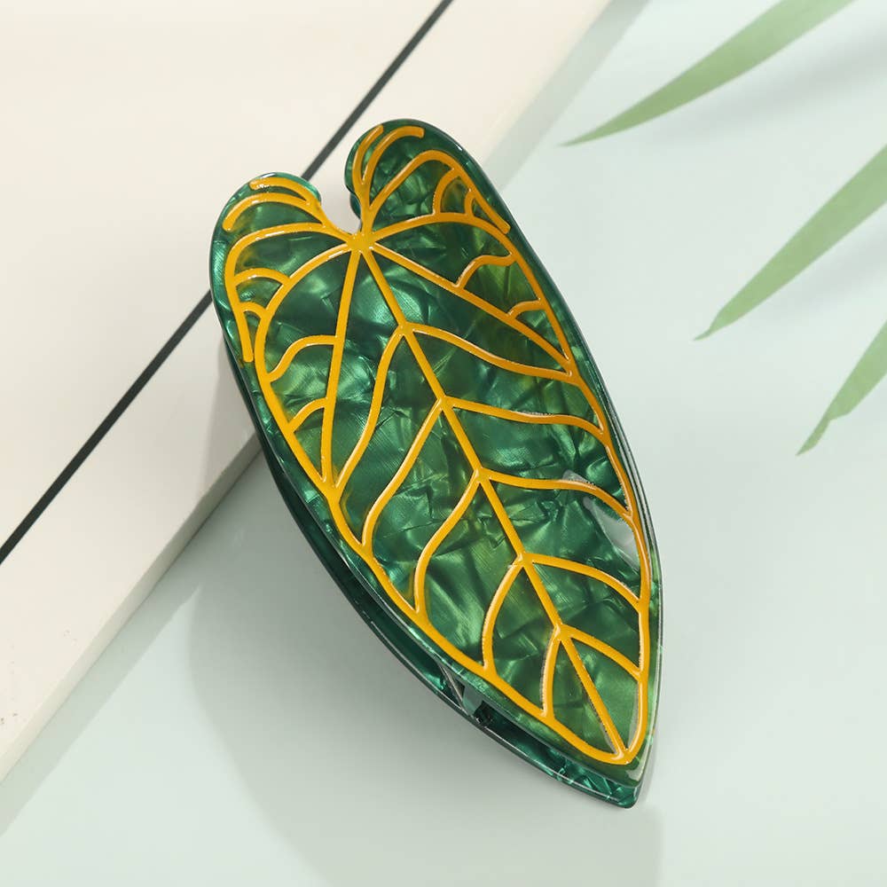 Botanical Leaf Claw Clip