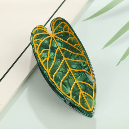 Botanical Leaf Claw Clip