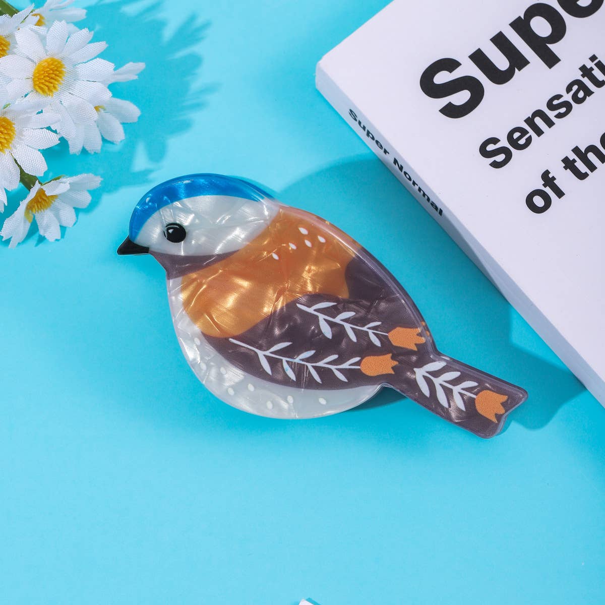 Bird Print Claw Clip