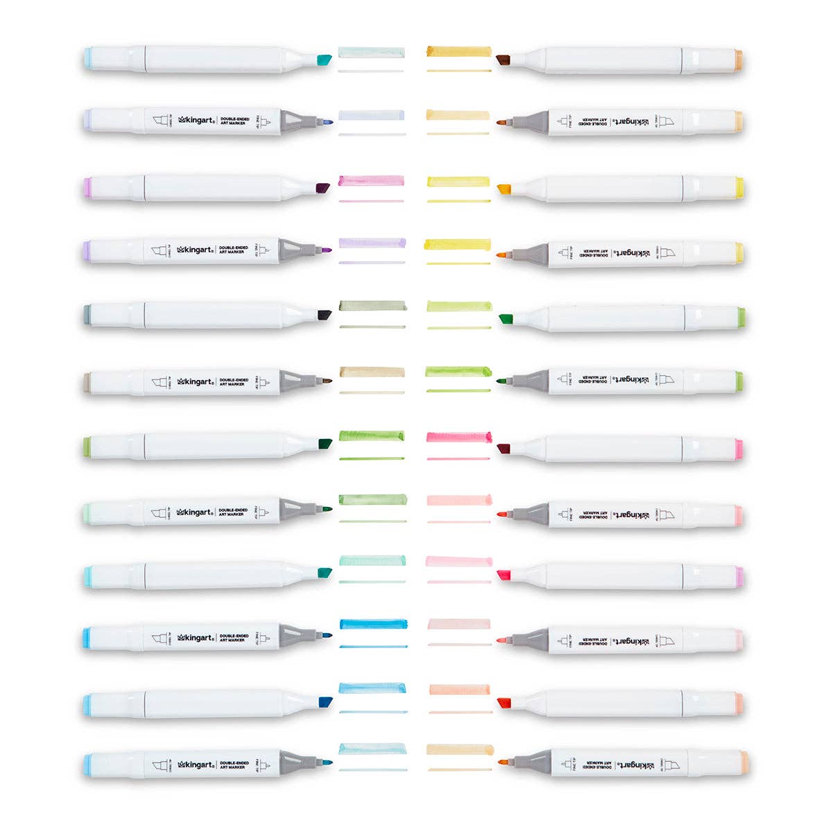 Double-Ended Alcohol Markers: Pastel