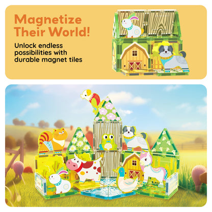Magnetic Farm Theme Toy Tiles
