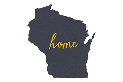 ORGANIC TEA TOWEL Wisconsin, Home State, White: Organic Tea Towel