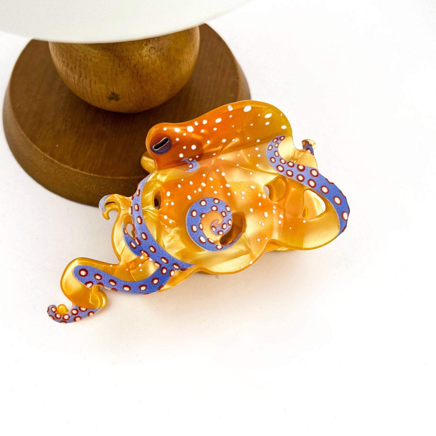 Blue Ring Octopus Claw Clip