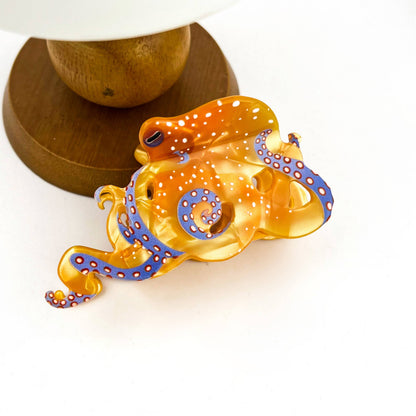 Blue Ring Octopus Claw Clip