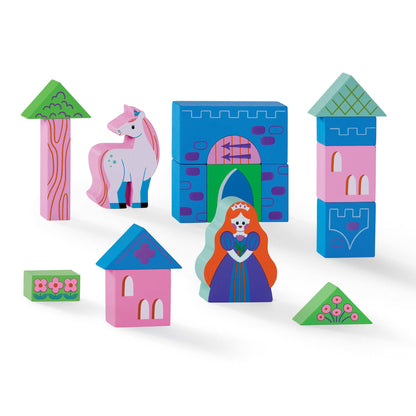 Build &amp; Play Wood Blocks - Princess Palace