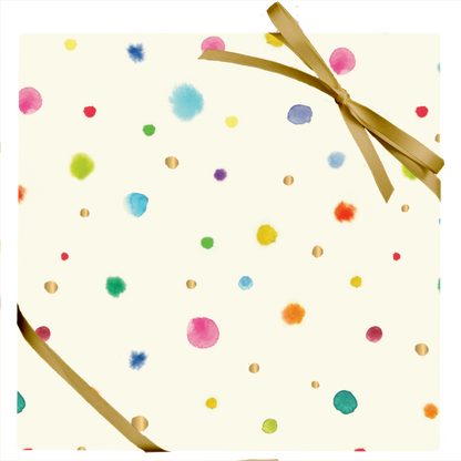 Colorful Watercolor Dots Stone Wrapping Paper