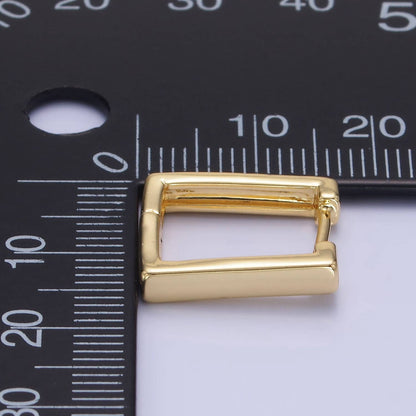 14K Gold Filled 15mm Square Minimalist Huggie Earrings