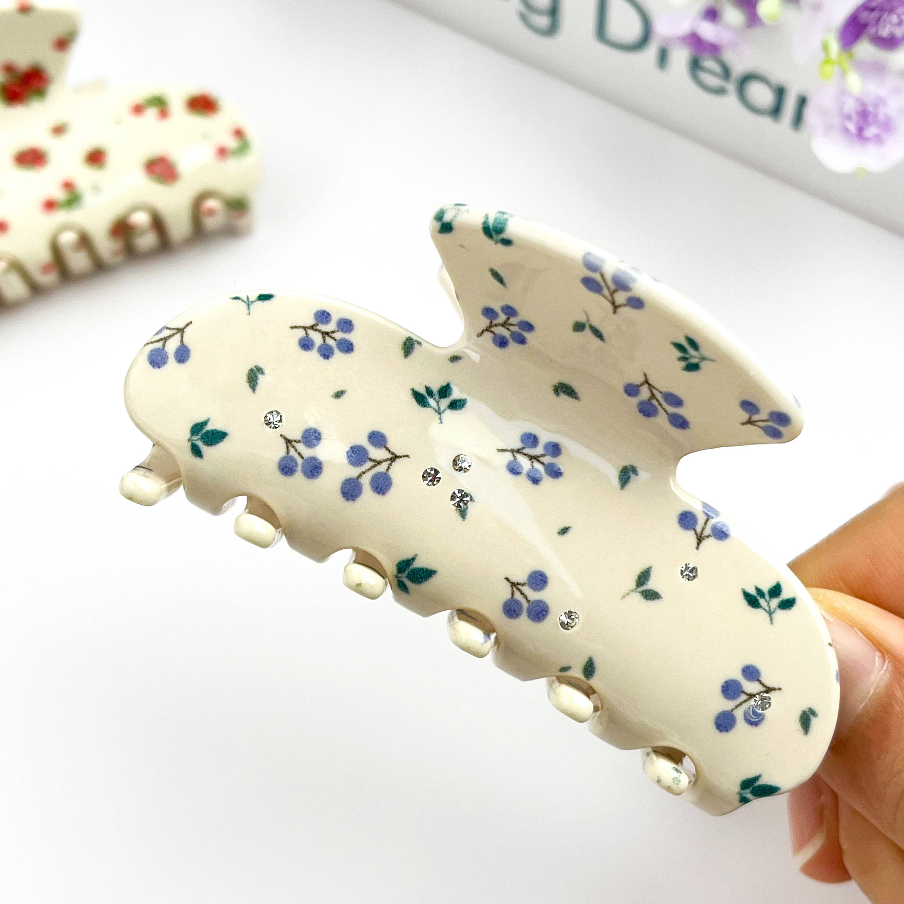 Floral &amp; Fruit Claw Clip