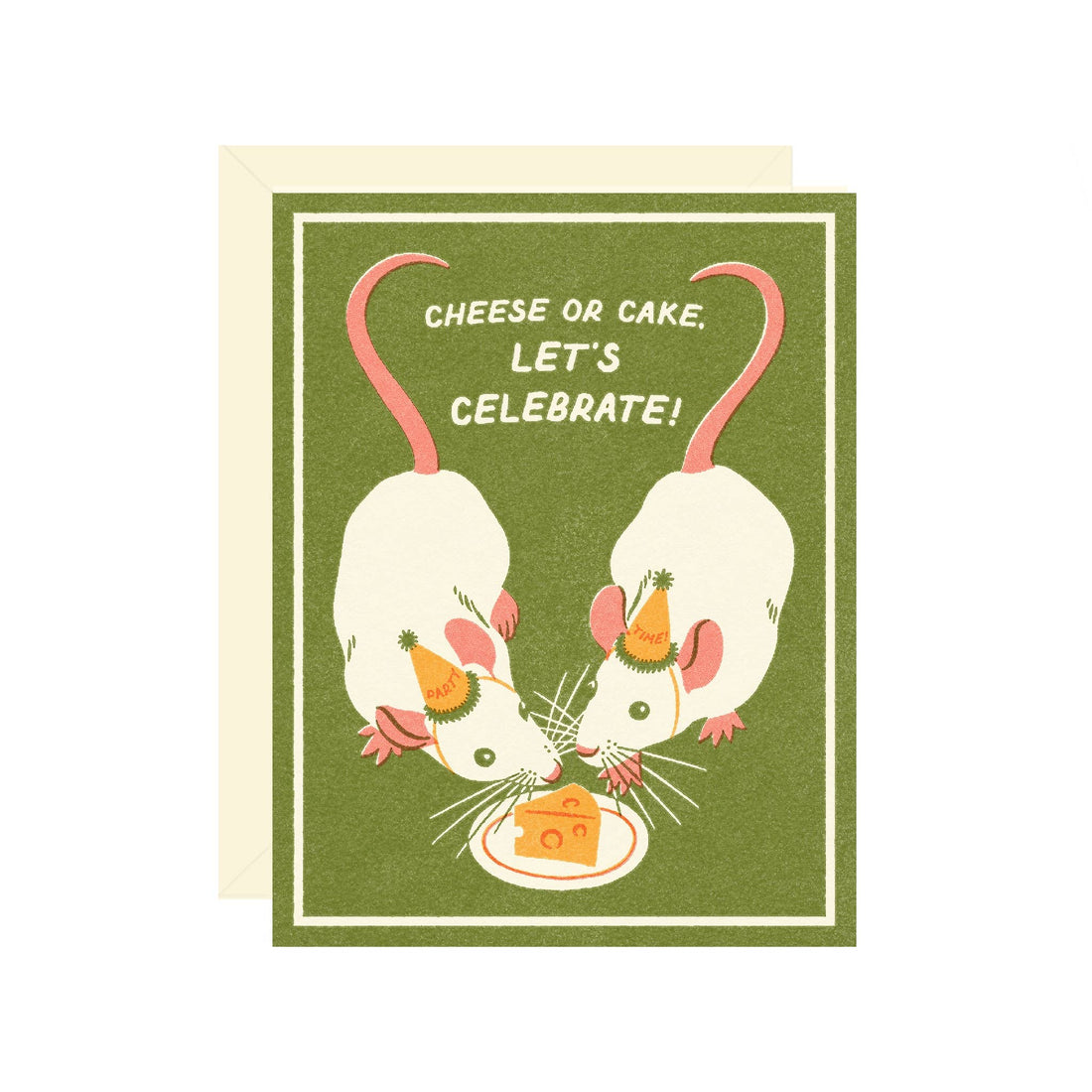 Celebration Cheese or Cake Mice Card