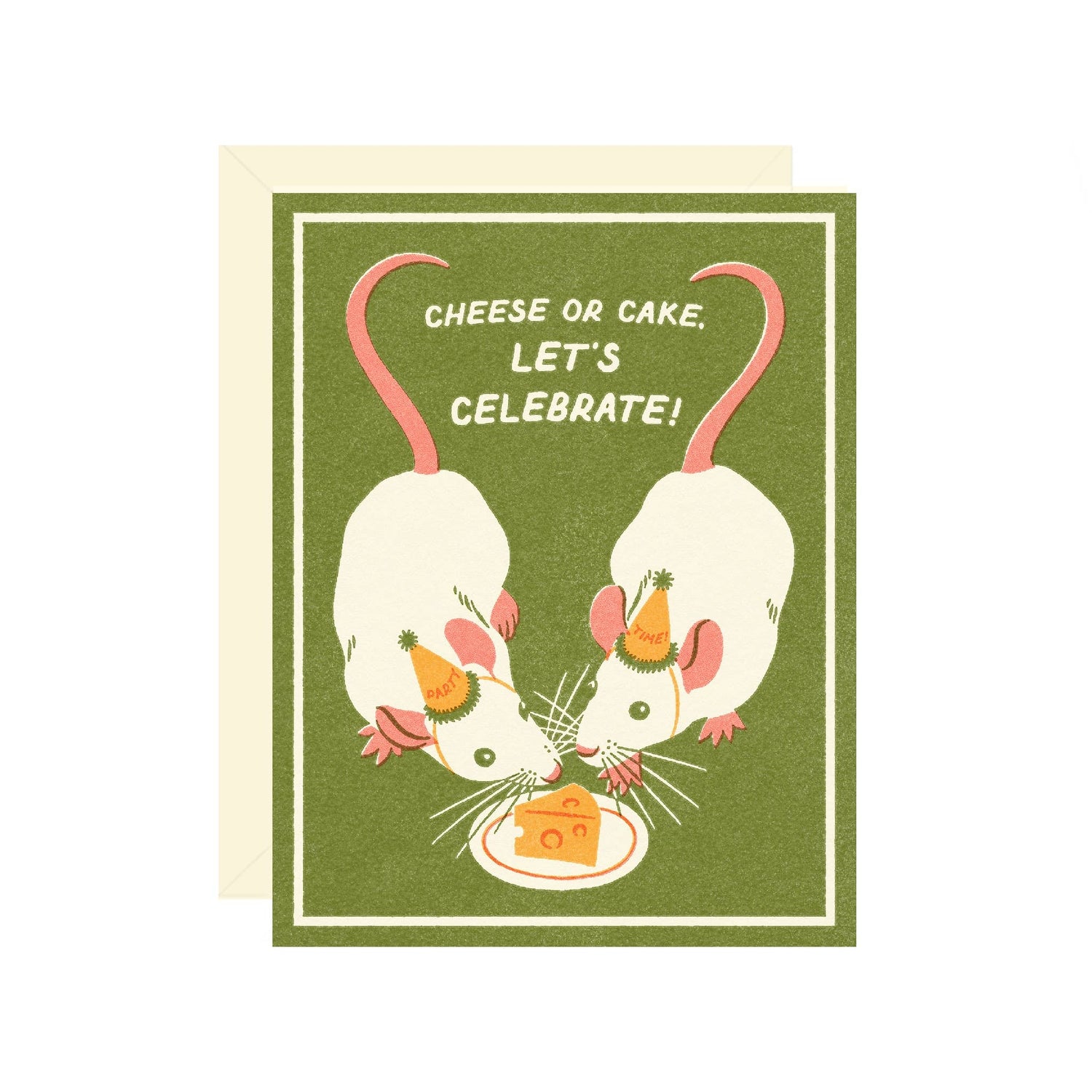 Celebration Cheese or Cake Mice Card