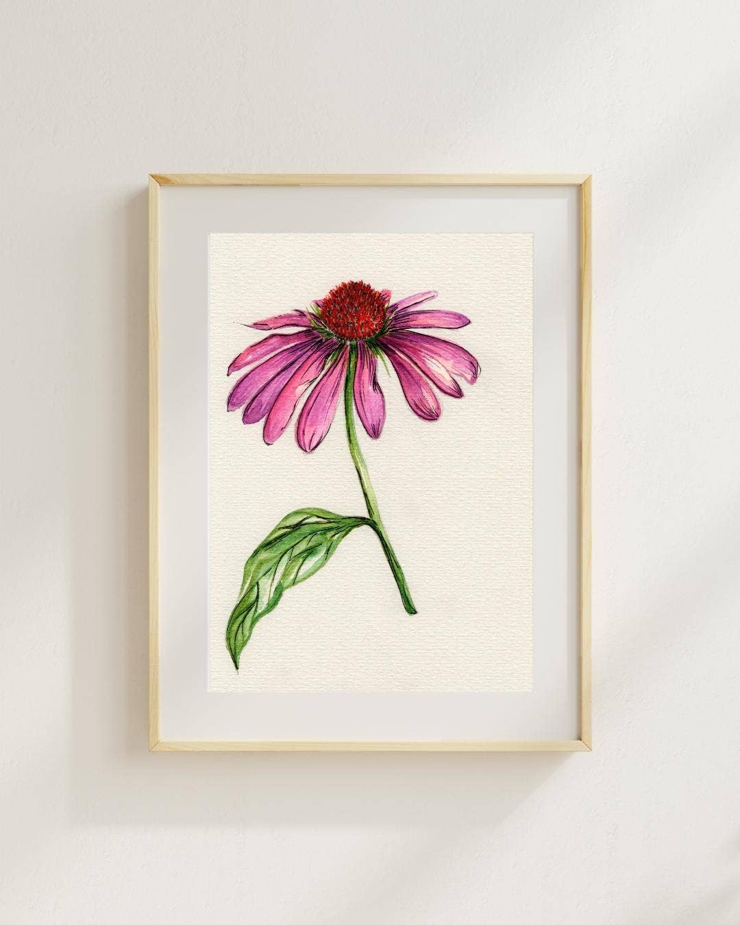 Wildflower Watercolor Print Botanical Wall Art
