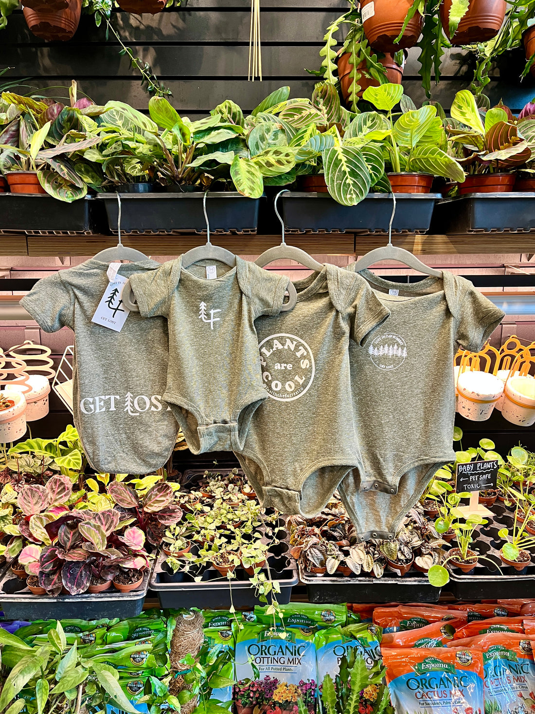 LF Kids Onesie (White on Green)