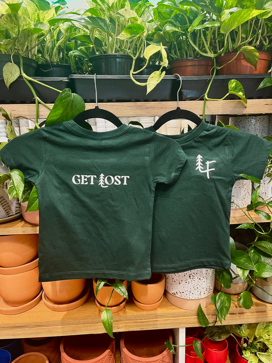 LF Get Lost Kids TS  (White on Green)