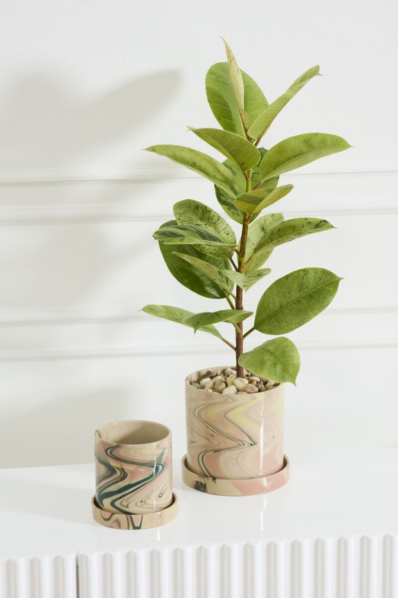 Melage Pot with Saucer