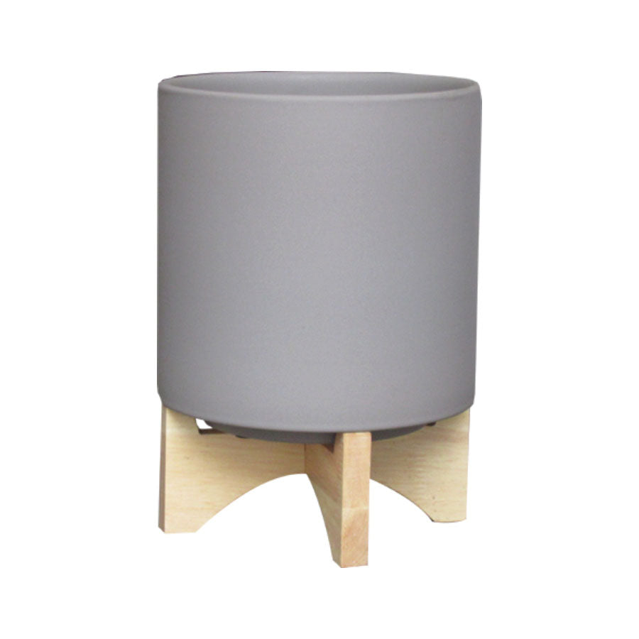 Rubber Painted Pot on Stand
