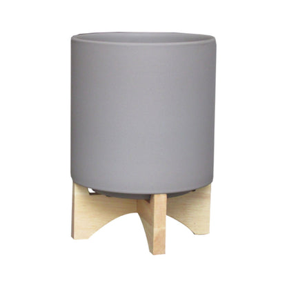 Rubber Painted Pot on Stand