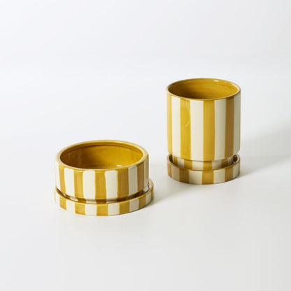 Saffron Pot with Saucer