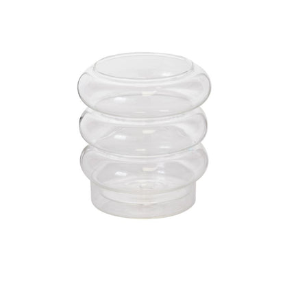 Stacked Rings with Saucer Glass Pot