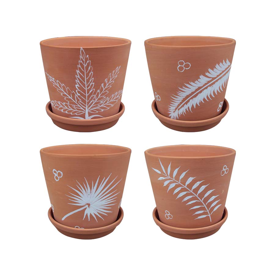 Terracotta Leaves Planter