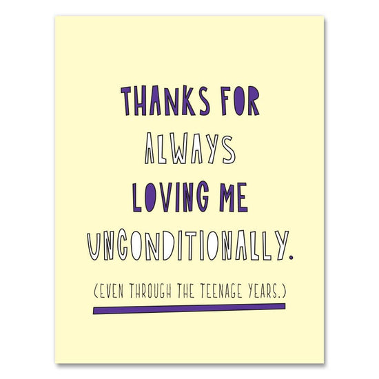 Loving Me Unconditionally - card