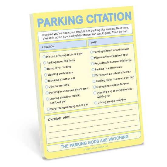 Parking Citation Nifty Note