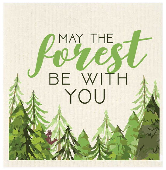May The Forest Be With You Swedish Dishcloth