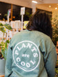 LF Plants are Cool Crewneck (White on Heathered Green)