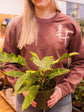 LF Plants are Cool Crewneck (White on Heathered Maroon)