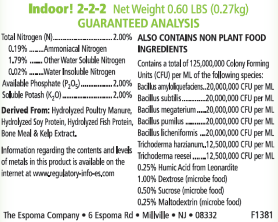 Espoma Indoor Plant Food