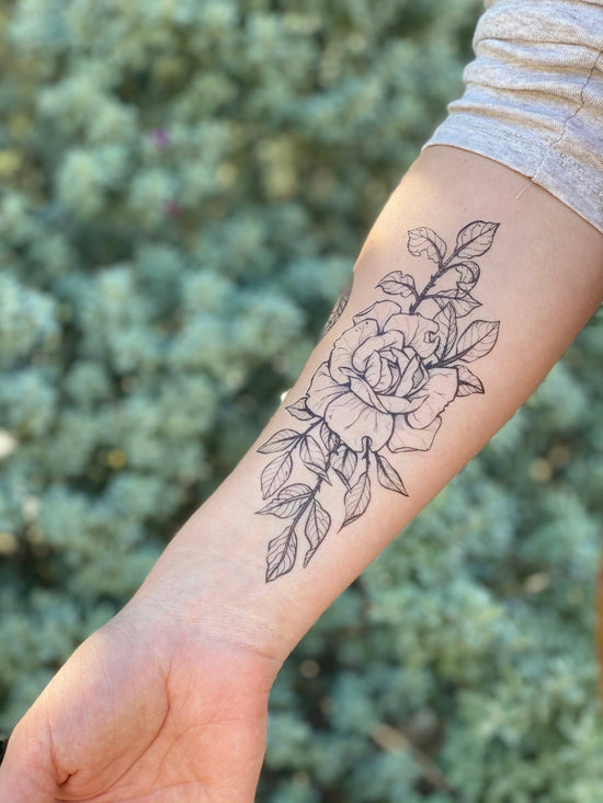 Rose Blossom Temporary Tattoo 2 Pack