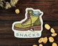 Will Hike For Snacks Sticker