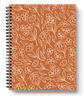 Terracotta Floral Spiral Lined Notebook 8.5x11in.